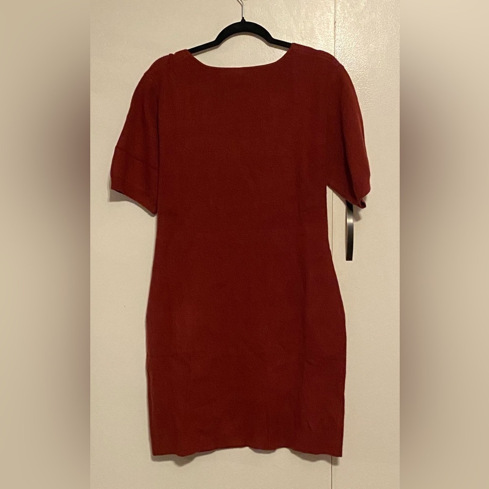Dokotoo Womens Ribbed Sweater Dress, Wine Red, 2XL - Picture 2 of 5